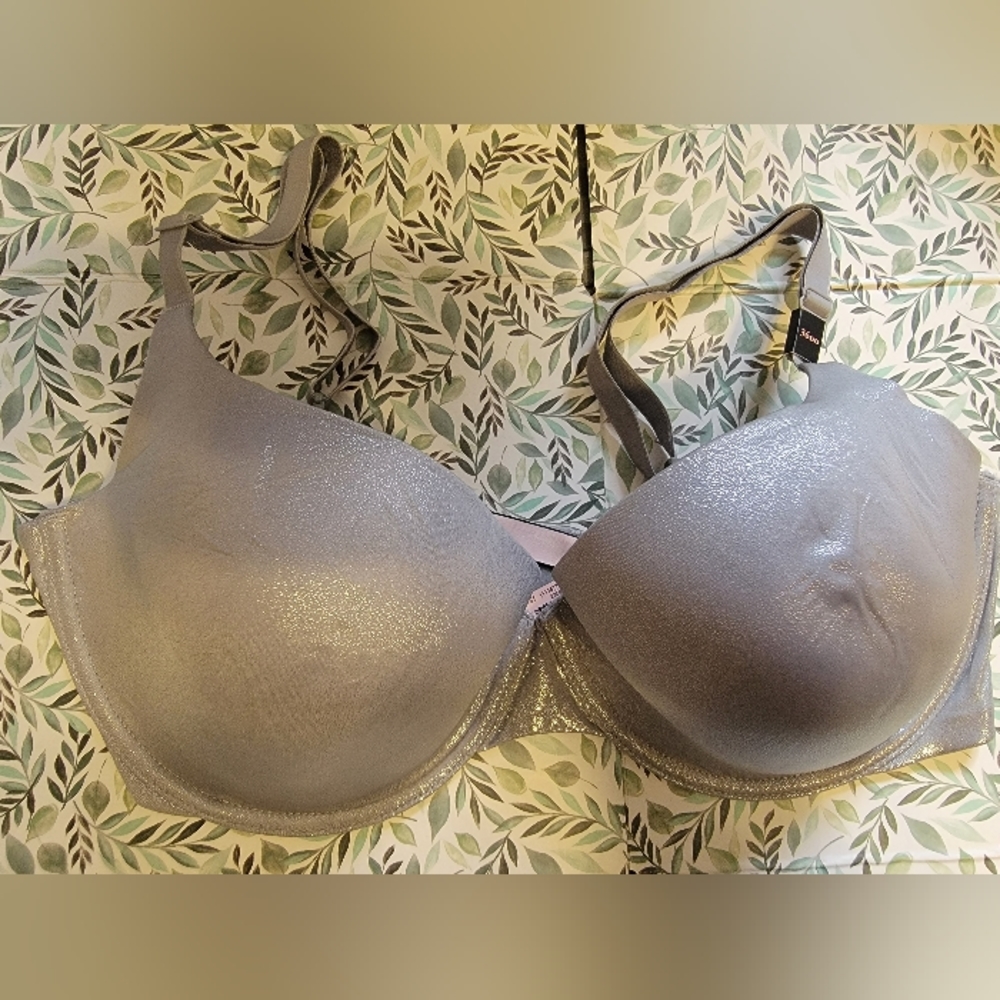 Victoria's Secret Sparkly Grey Bra 36DD, NWT